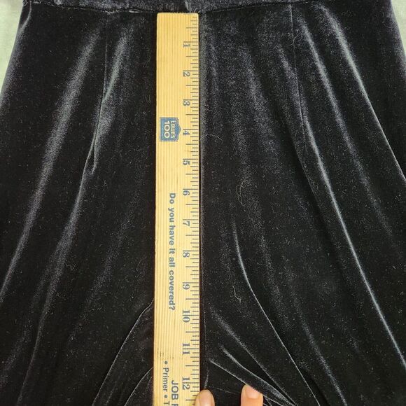 VTG Lillie Rubin Jumpsuit Womans 6 Black Velvet Mock Neck Long Sleeve 1 Pc Goth - Picture 10 of 14